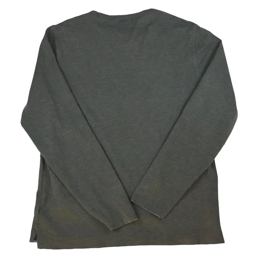 7 for All Mankind || Mens Olive Drab Crewneck Sweater Minimalist Capsule Large - Picture 2 of 7